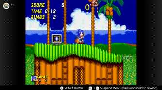 Screenshot of Sonic the Hedgehog 2 for the Sega Genesis on the Nintendo Switch Online service