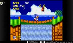 Screenshot of Sonic the Hedgehog 2 for the Sega Genesis on the Nintendo Switch Online service