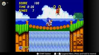 Screenshot of Sonic the Hedgehog 2 for the Sega Genesis on the Nintendo Switch Online service