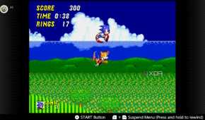 Screenshot of Sonic the Hedgehog 2 for the Sega Genesis on the Nintendo Switch Online service