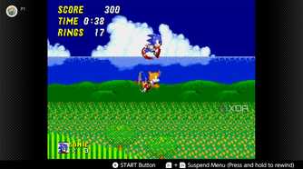 Screenshot of Sonic the Hedgehog 2 for the Sega Genesis on the Nintendo Switch Online service