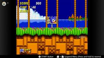 Screenshot of Sonic the Hedgehog 2 for the Sega Genesis on the Nintendo Switch Online service