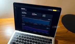 Speedtest results on a Mac monitor