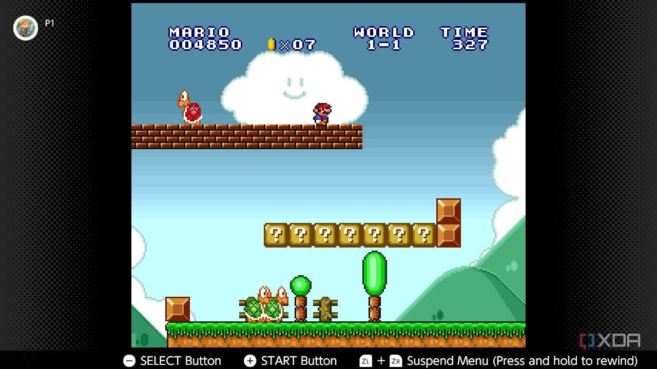 Screenshot of Super Mario All-Stars for the Super Nintendo on the Nintendo Switch Online service