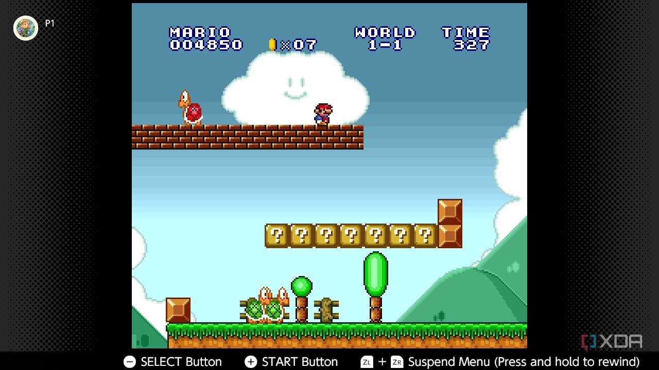 Screenshot of Super Mario All-Stars for the Super Nintendo on the Nintendo Switch Online service