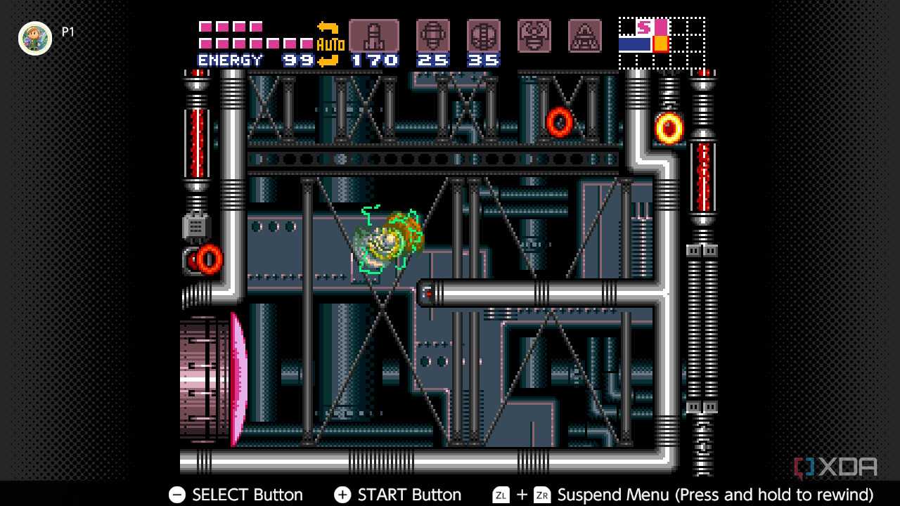 Screenshot of the Super Metroid for the Super Nintendo on the Nintendo Switch Online service