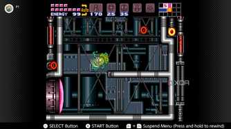 Screenshot of the Super Metroid for the Super Nintendo on the Nintendo Switch Online service