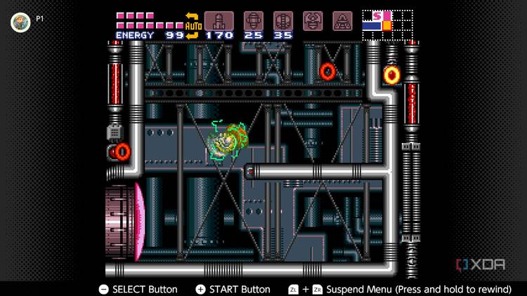 Screenshot of the Super Metroid for the Super Nintendo on the Nintendo Switch Online service