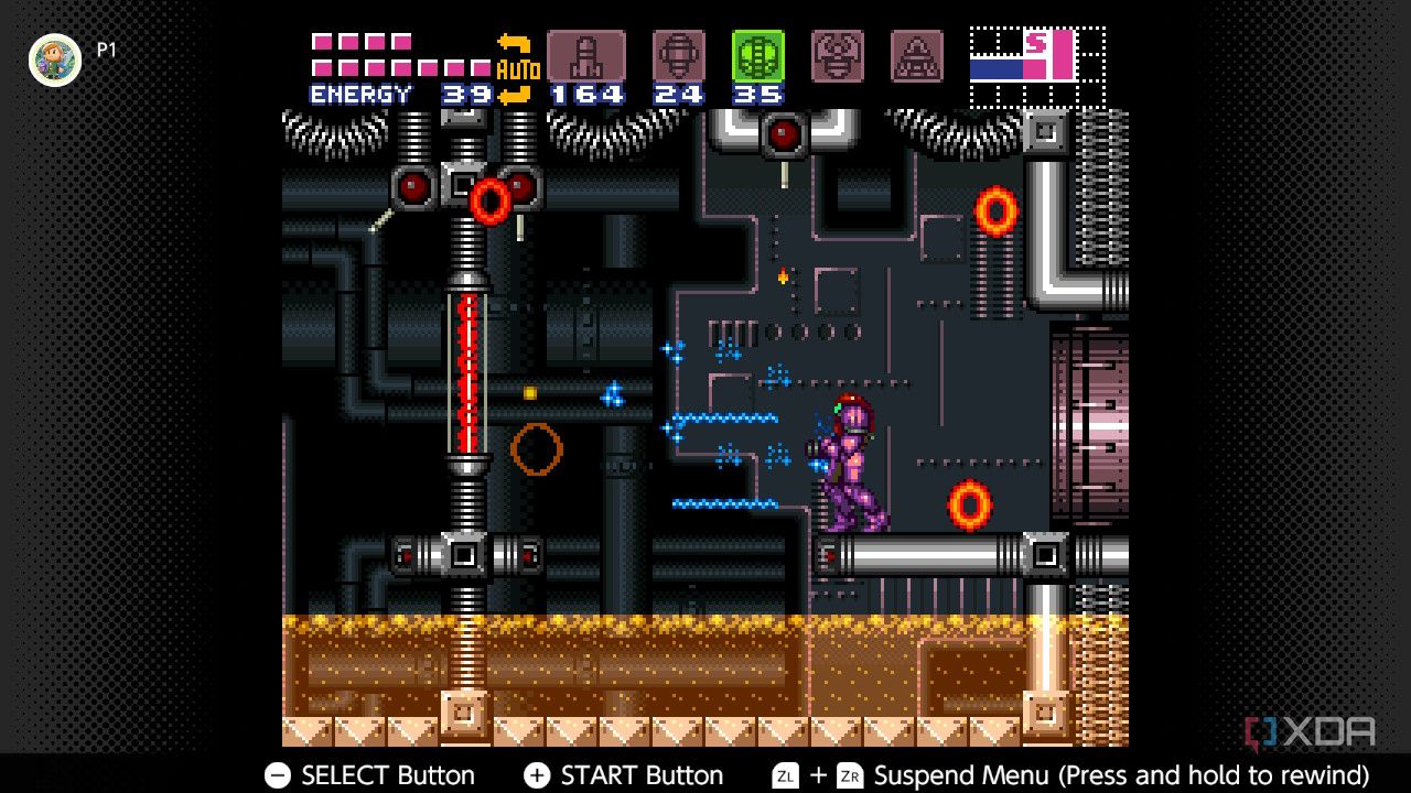 Screenshot of the Super Metroid for the Super Nintendo on the Nintendo Switch Online service