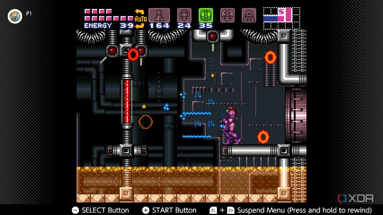 Screenshot of the Super Metroid for the Super Nintendo on the Nintendo Switch Online service