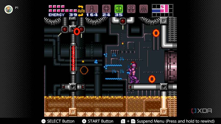 Screenshot of the Super Metroid for the Super Nintendo on the Nintendo Switch Online service