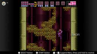 Screenshot of the Super Metroid for the Super Nintendo on the Nintendo Switch Online service