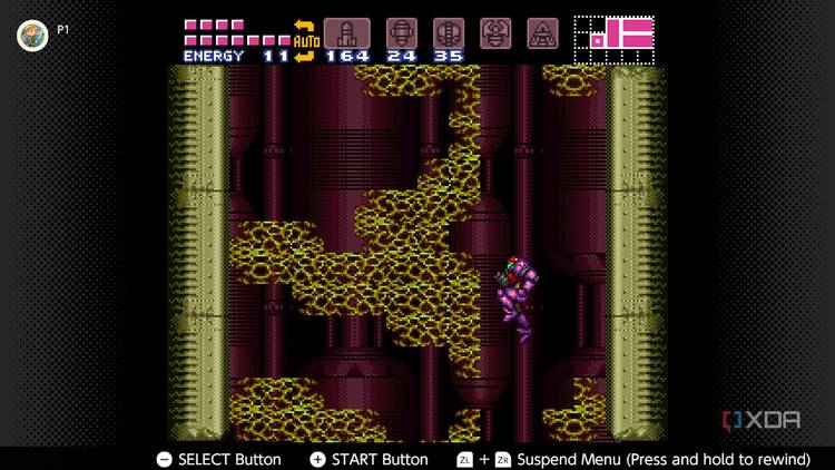 Screenshot of the Super Metroid for the Super Nintendo on the Nintendo Switch Online service
