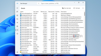 Screenshot showing Task Manager Base Priority column