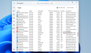 Screenshot showing Task Manager CPU Time column
