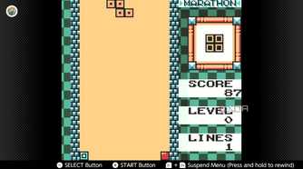 Screenshot of Tetris DX for the Game Boy Color on the Nintendo Switch Online service