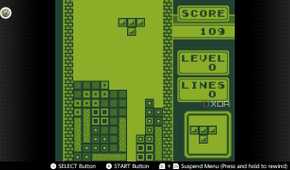 Screenshot of Tetris for the Game Boy on the Nintendo Switch Online service