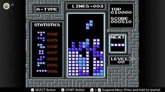 Screenshot of Tetris for the NES on the Nintendo Switch Online service