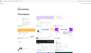 Time tracking templates on Notion's marketplace