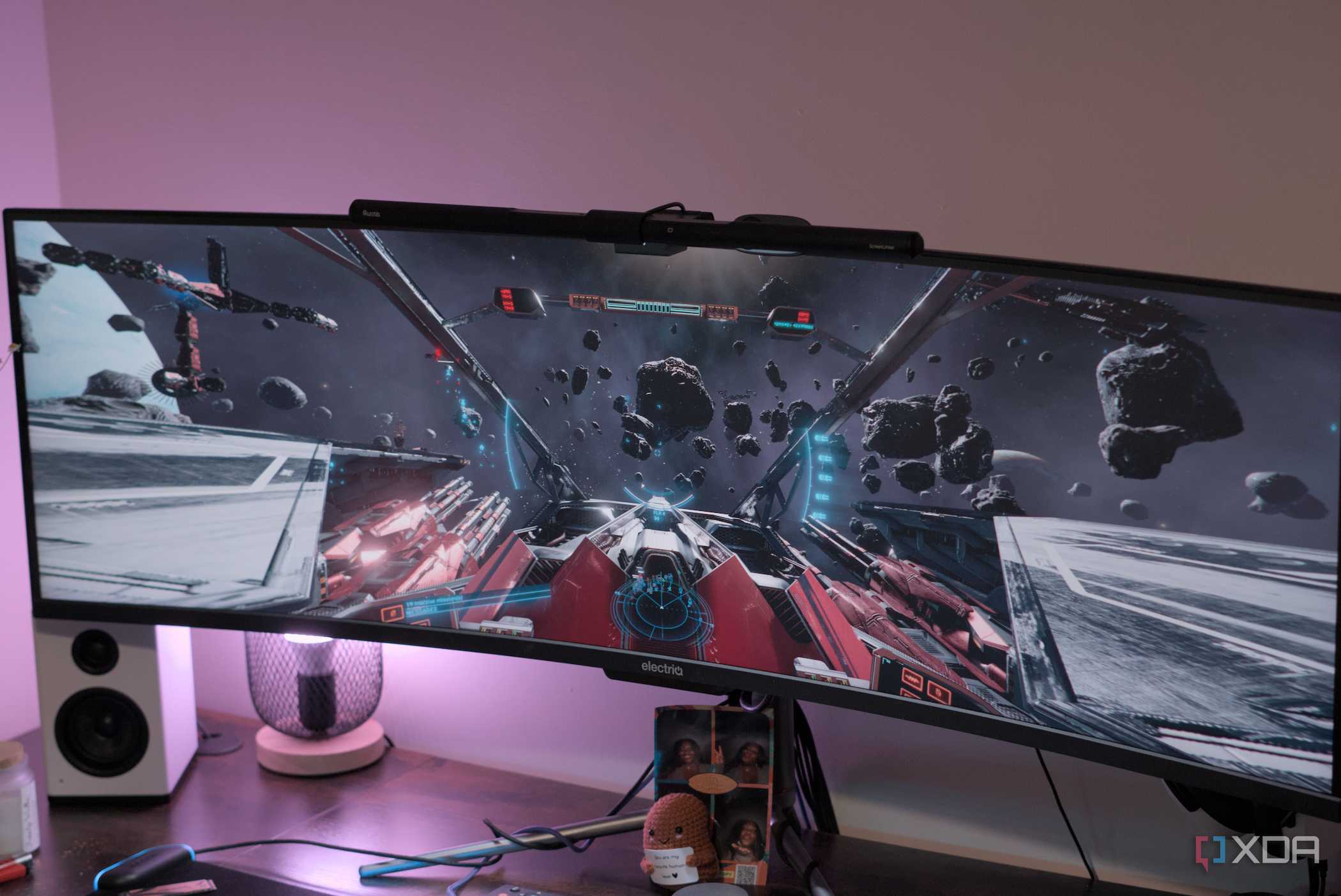 An image of the ultrawide monitor X4 running a game.