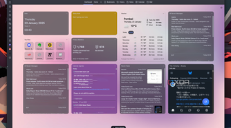 Screenshot of the Vivaldi dashboard in Vivaldi 7.1