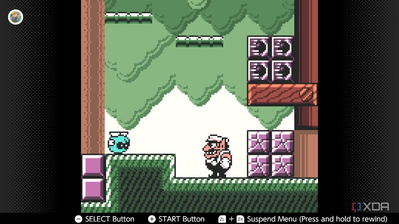 Screenshot of Wario Land 3 on the Game Boy Color on the Nintendo Switch Online service