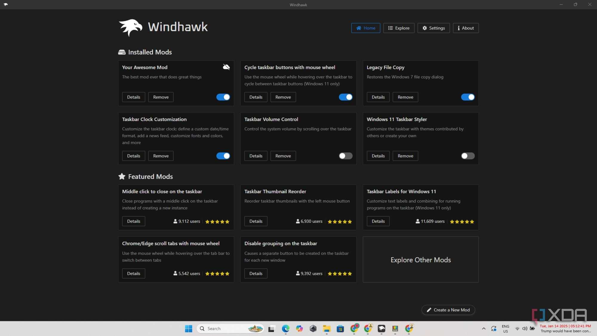 Emuhawk Window Windhawk vs Rainmeter: Choosing the best way to customize Windows