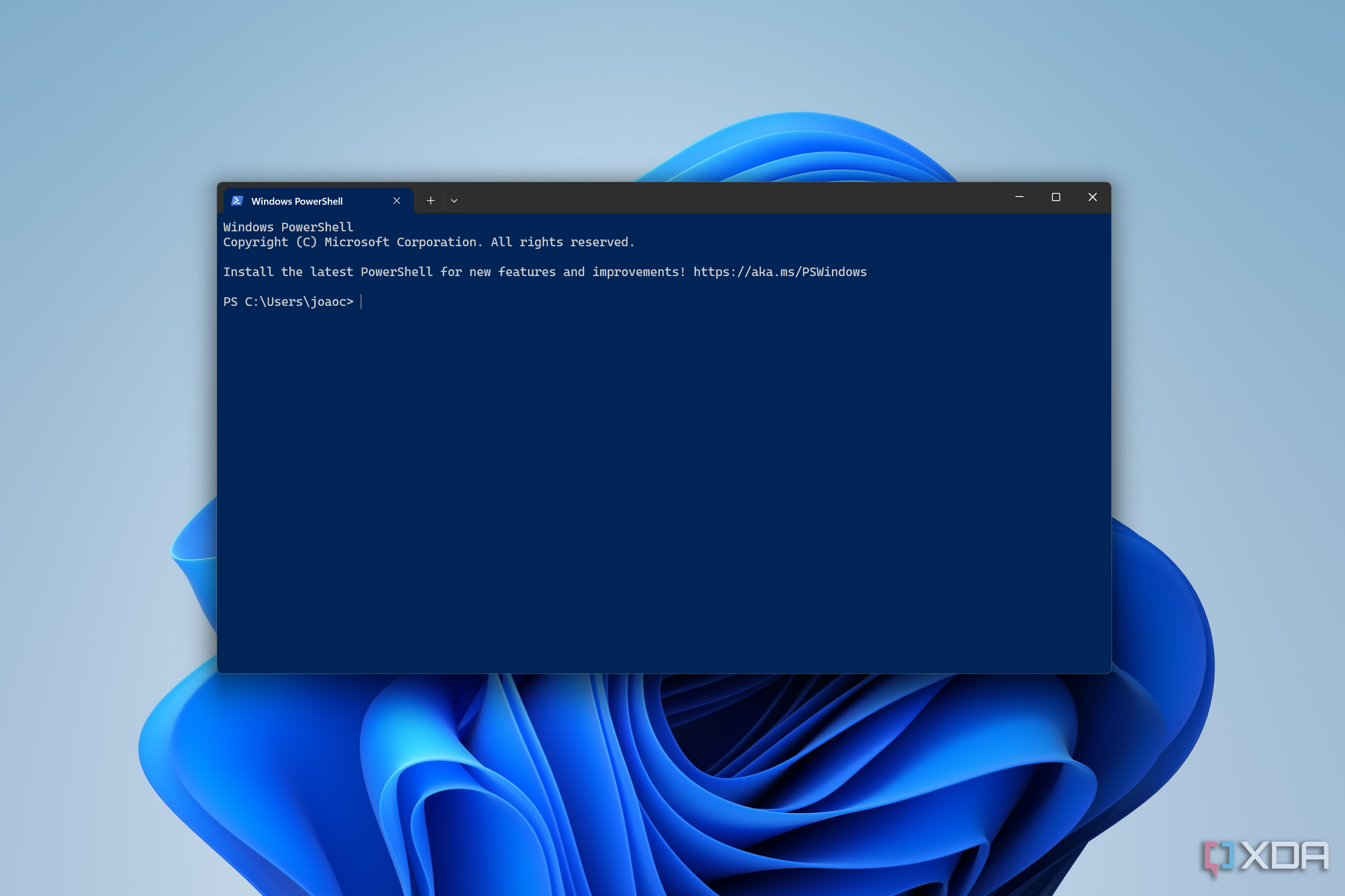 Screenshot of Windows PowerShell on Windows 11