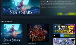 Screenshot of the indie store page in the Steam software.
