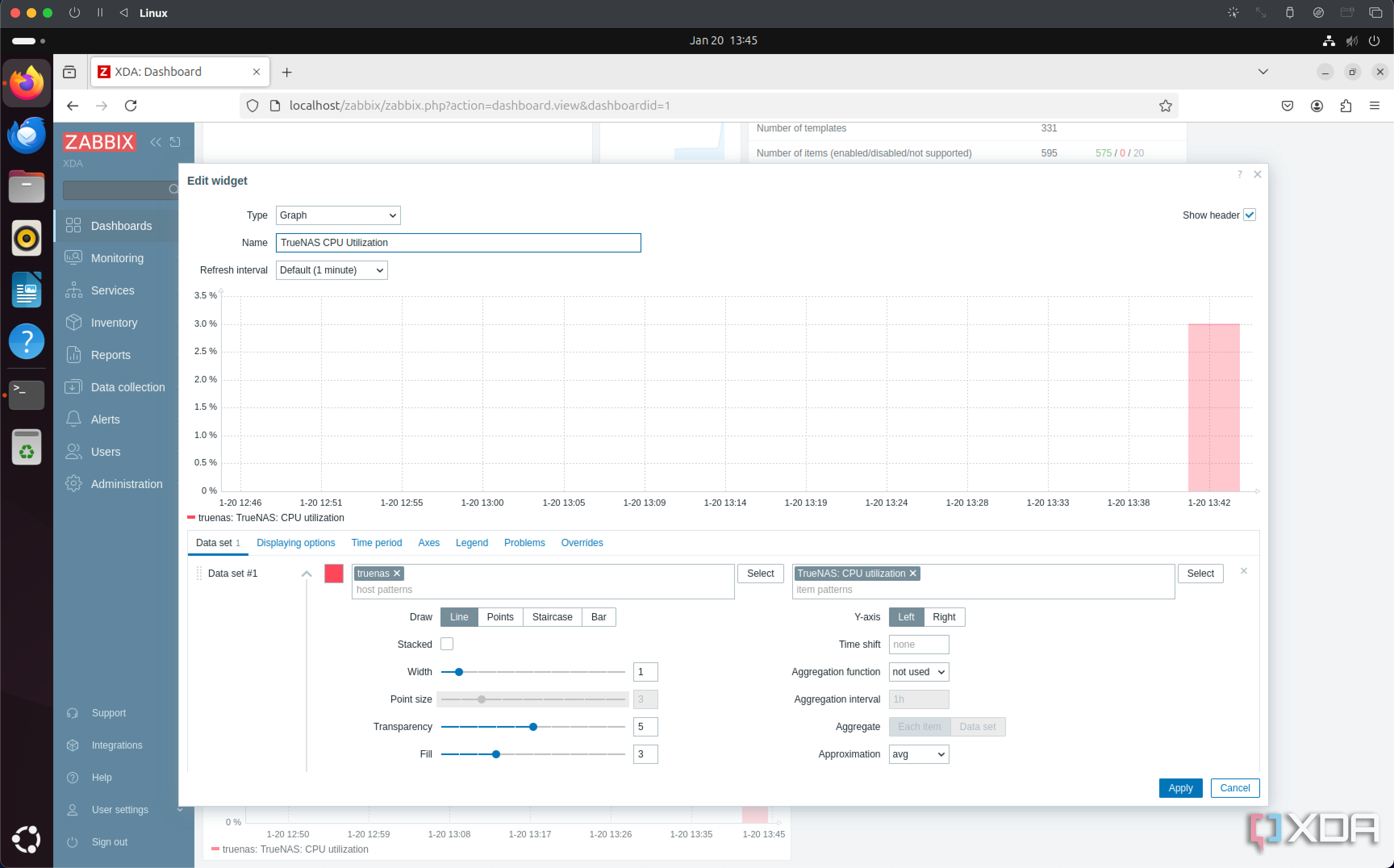 zabbix-truenas-cpu-utilization