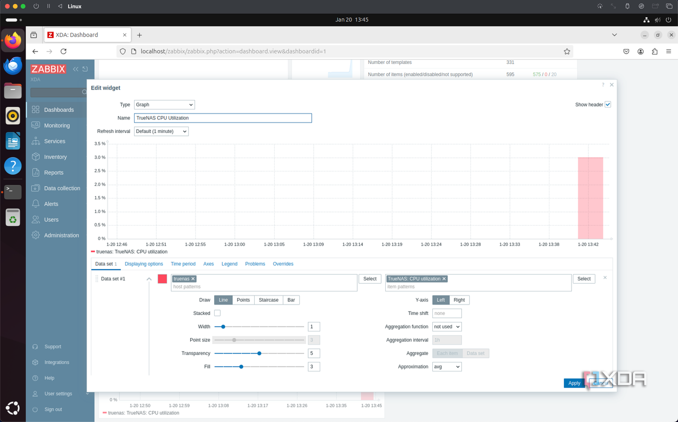 zabbix-truenas-cpu-utilization