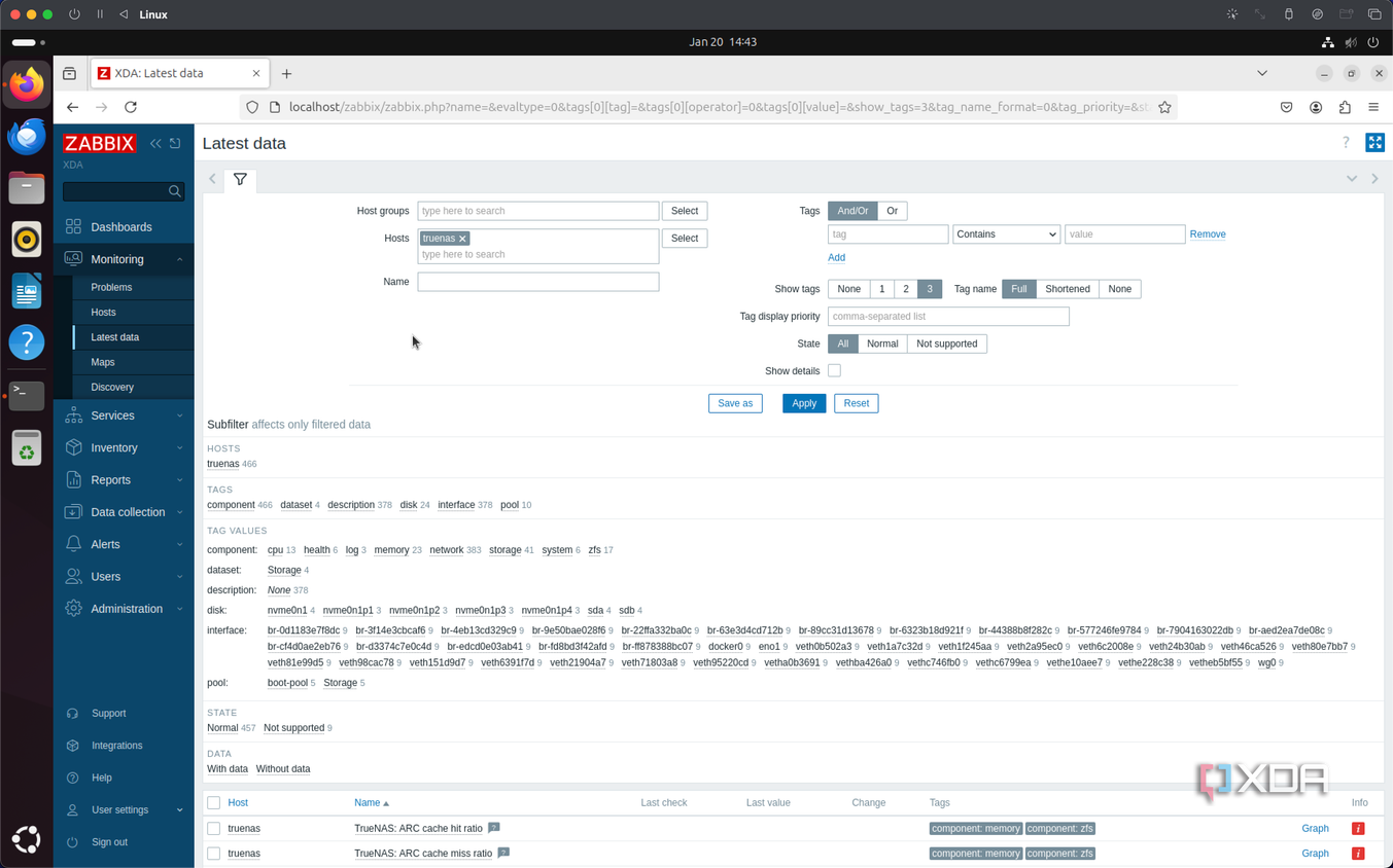 zabbix-truenas-data