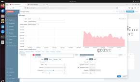 Zabbix TrueNAS dashboard adding a memory usage widget