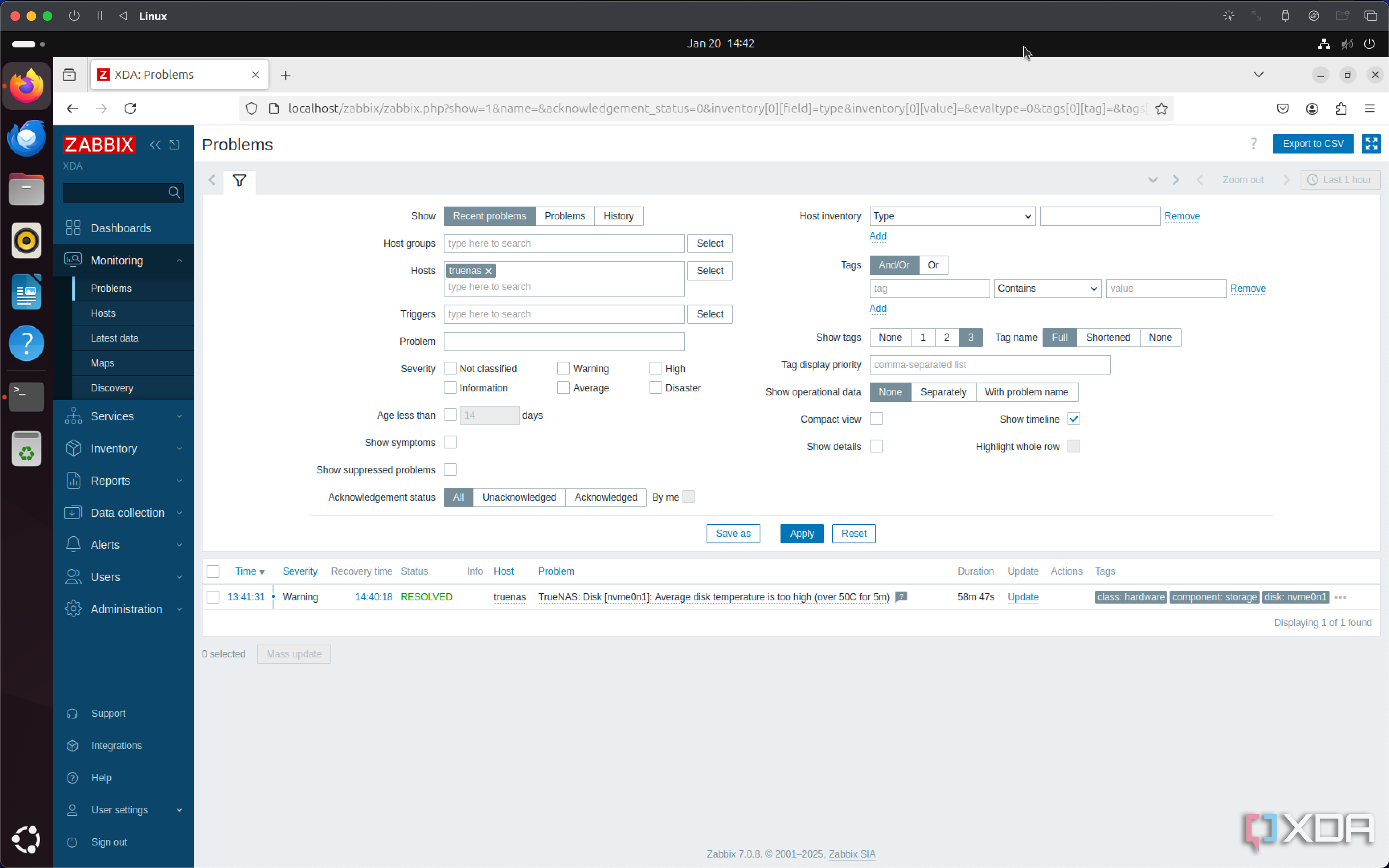 zabbix-truenas-problems-resolved