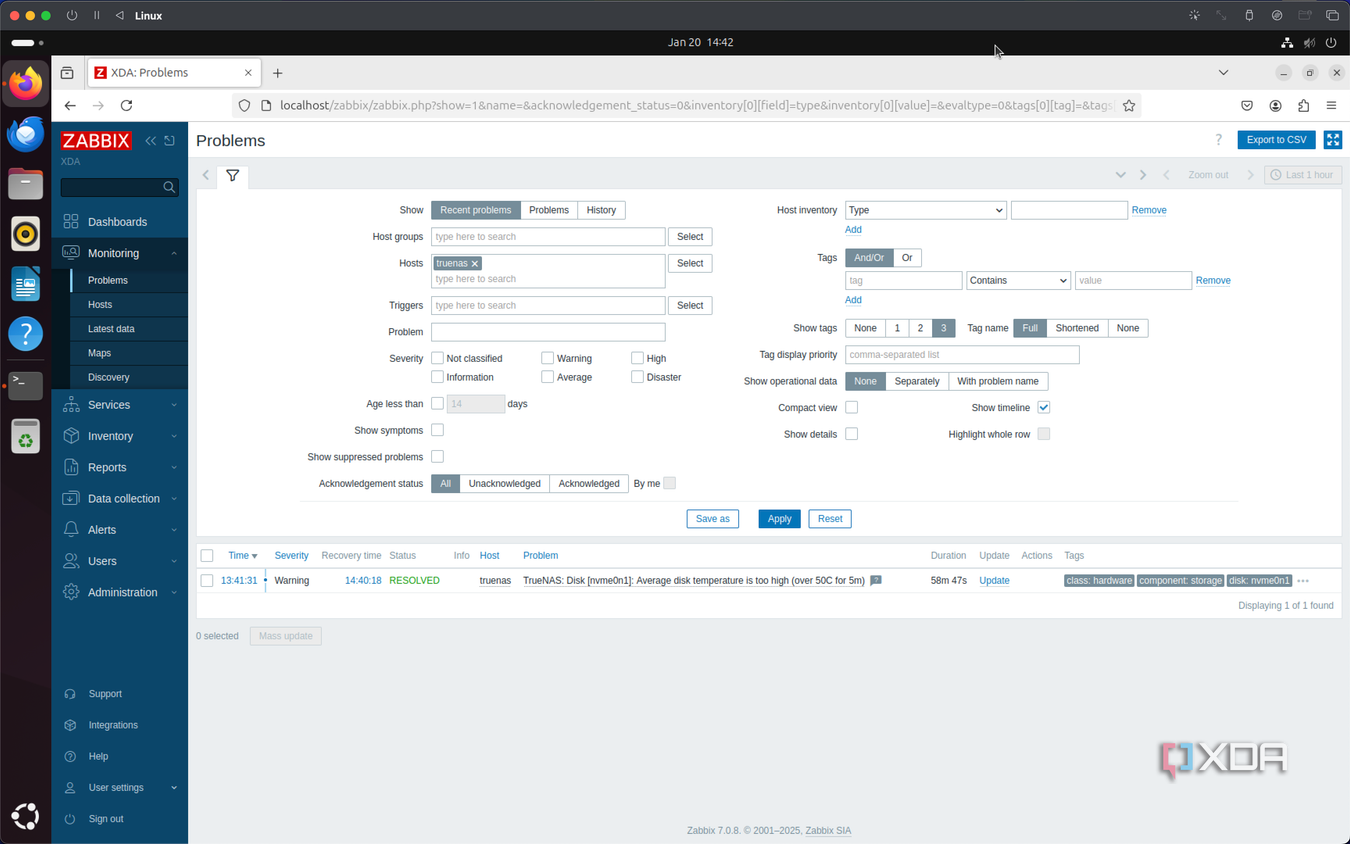 zabbix-truenas-problems-resolved