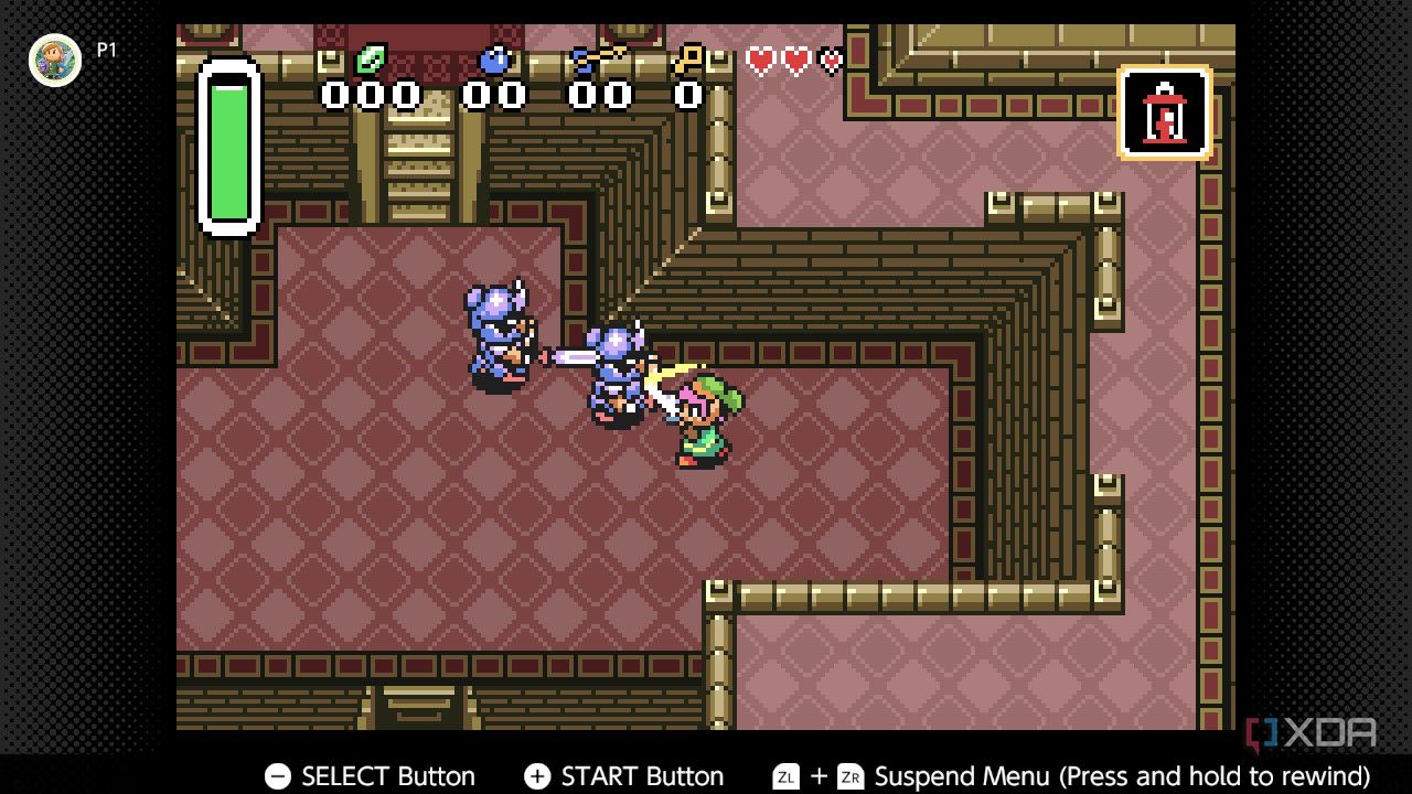 Screenshot of The Legend of Zelda A Link to the Past Four Swords on the Game Boy Advance on the Nintendo Switch Online service