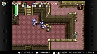 Screenshot of The Legend of Zelda A Link to the Past Four Swords on the Game Boy Advance on the Nintendo Switch Online service