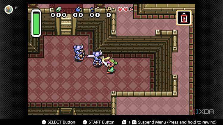 Screenshot of The Legend of Zelda A Link to the Past Four Swords on the Game Boy Advance on the Nintendo Switch Online service