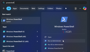 showing how to run powershell as administrator on start menu in windows 11