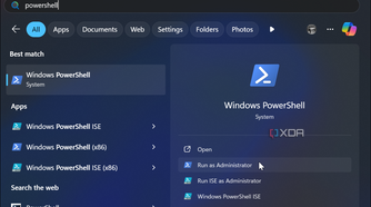 showing how to run powershell as administrator on start menu in windows 11