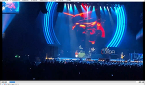 Shows VLC recording and editing live performance for concert