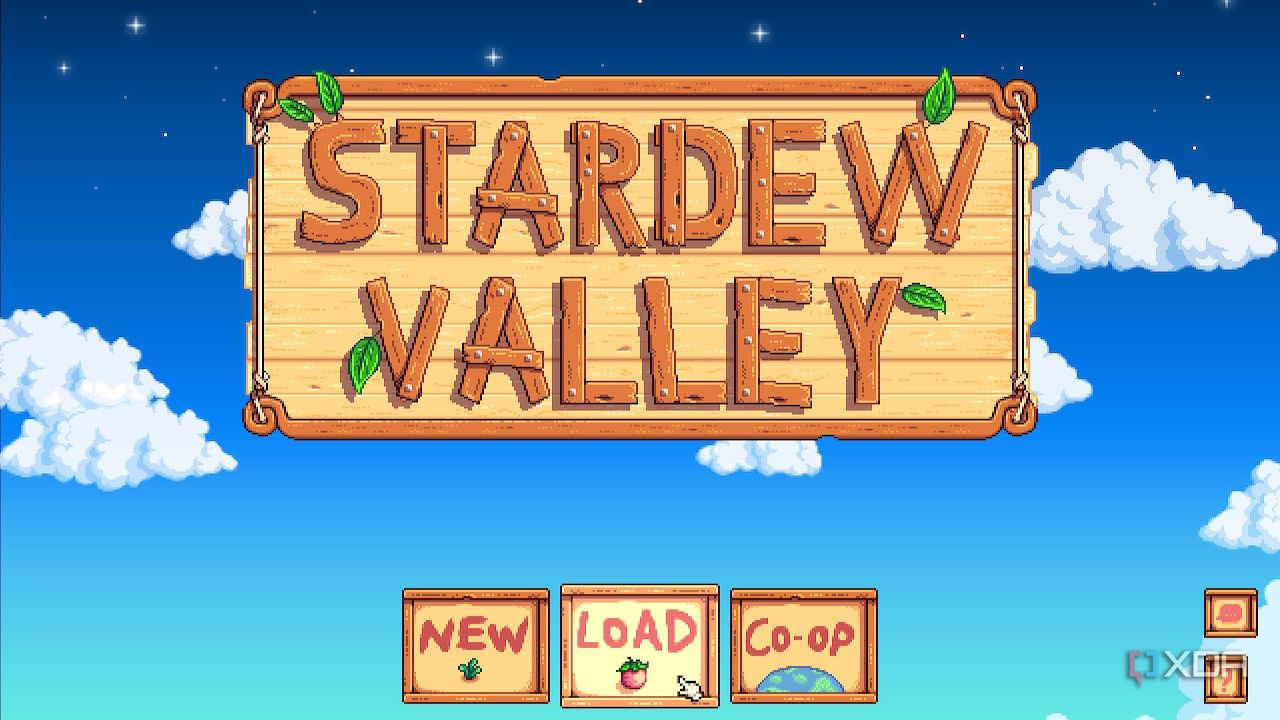 Stardew Vallley opening screen