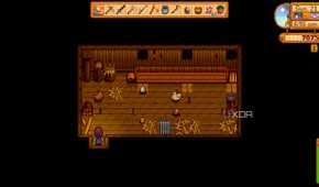 Avatar entering coop in Stardew Valley