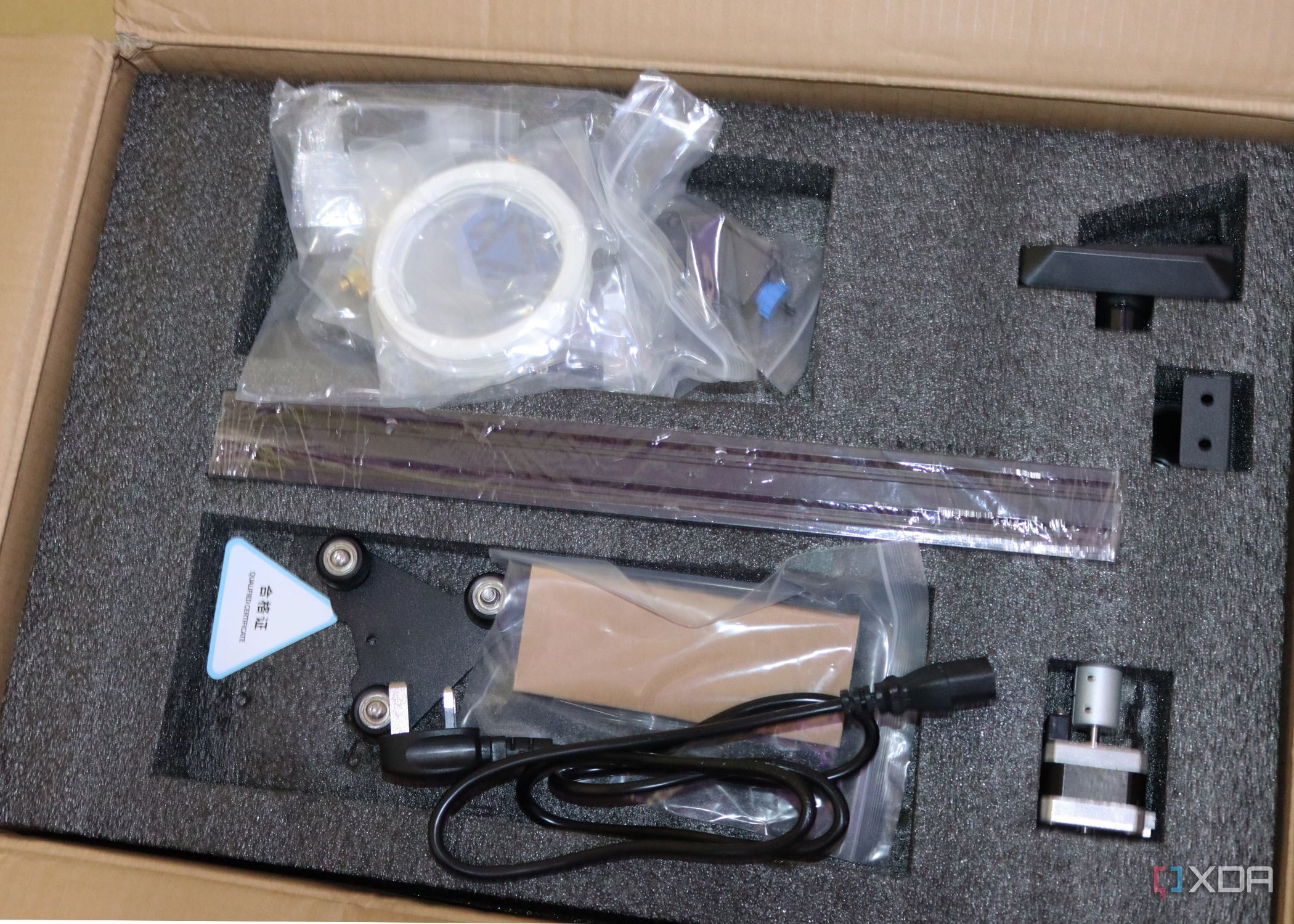3d printer accessories on a box