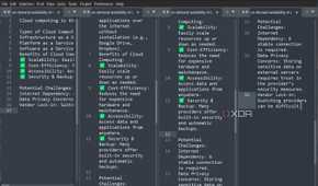 4 colum view Sublime Text