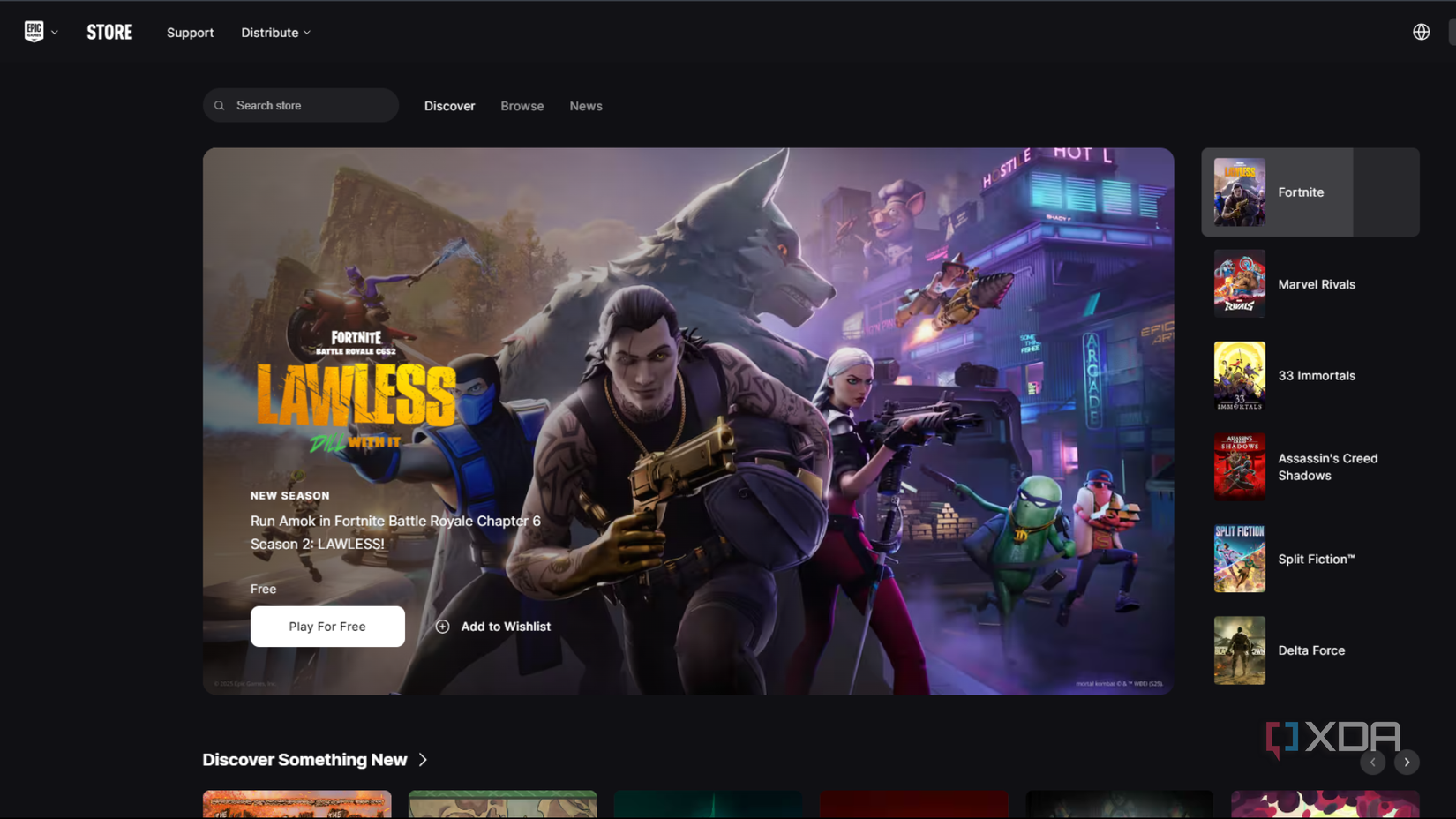 Free-to-play games on the Epic Games Store