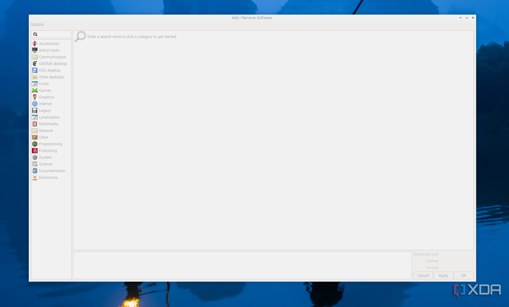 Add/remove software option in Raspberry Pi 5