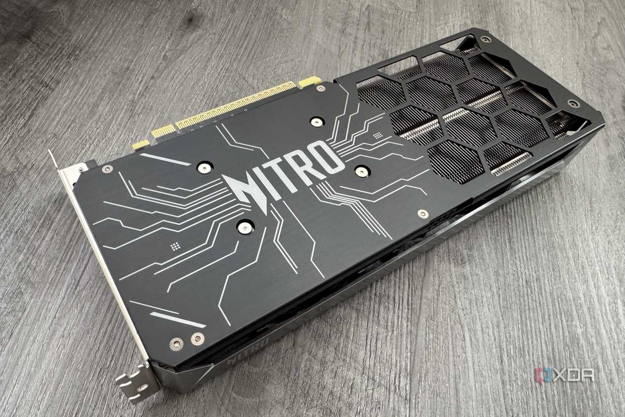 acer b580 arc gpu showing the backplate side