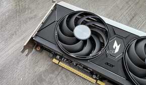 acer b580 arc gpu closeup of the fans