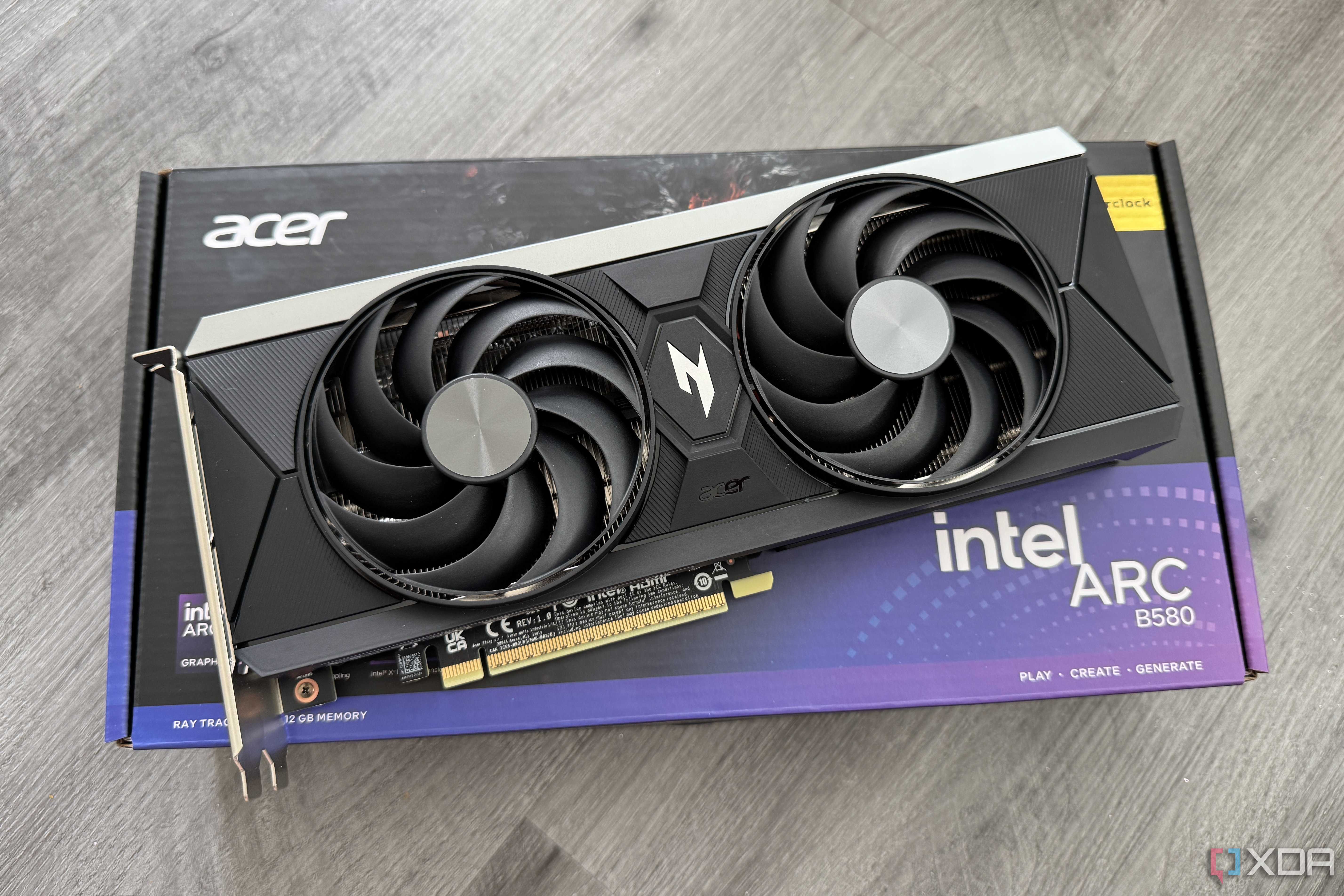 acer b580 arc gpu on box
